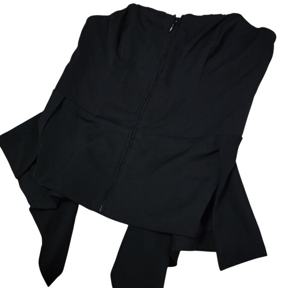 Guess By Marciano Womens Black 2000s Y2K Piccadilly Strapless Peplum Top Size 4 - Picture 2 of 7